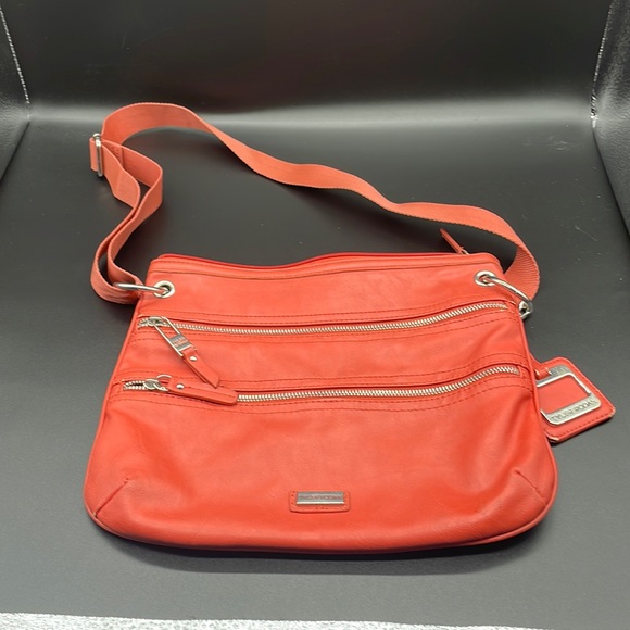 Tyler Rodan Purse Salmon Color Oversize Bag Pockets& Long Strap (w/ defect) - Picture 1 of 13